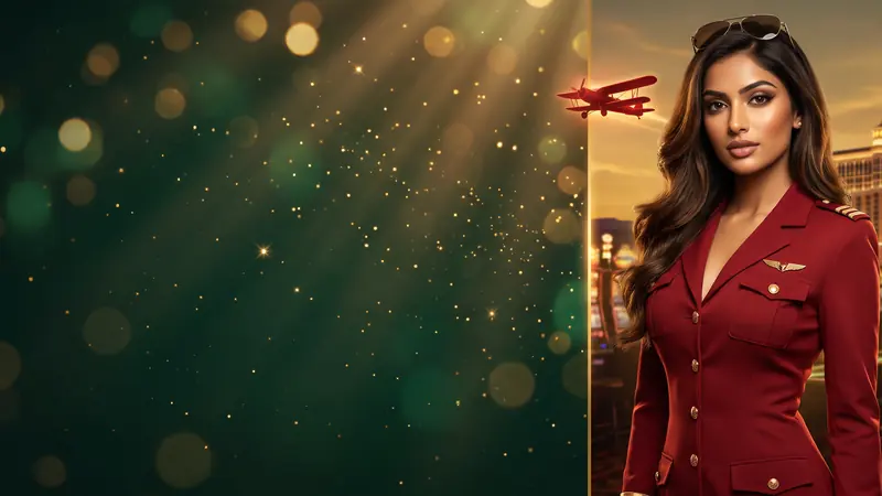 Woman in a red pilot jacket dress with a plane behind – KU9 Aviator