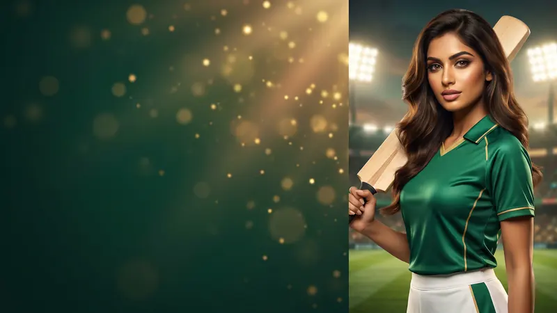 Woman in a green cricket jersey holding a bat – KU9 cricket betting