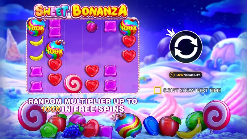 Sweet Bonanza slot by Pragmatic Play – start screen